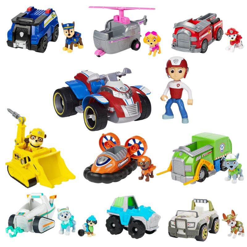 Personagens Patrulha Canina - Boneco + Carrinho - Divertida Vida
