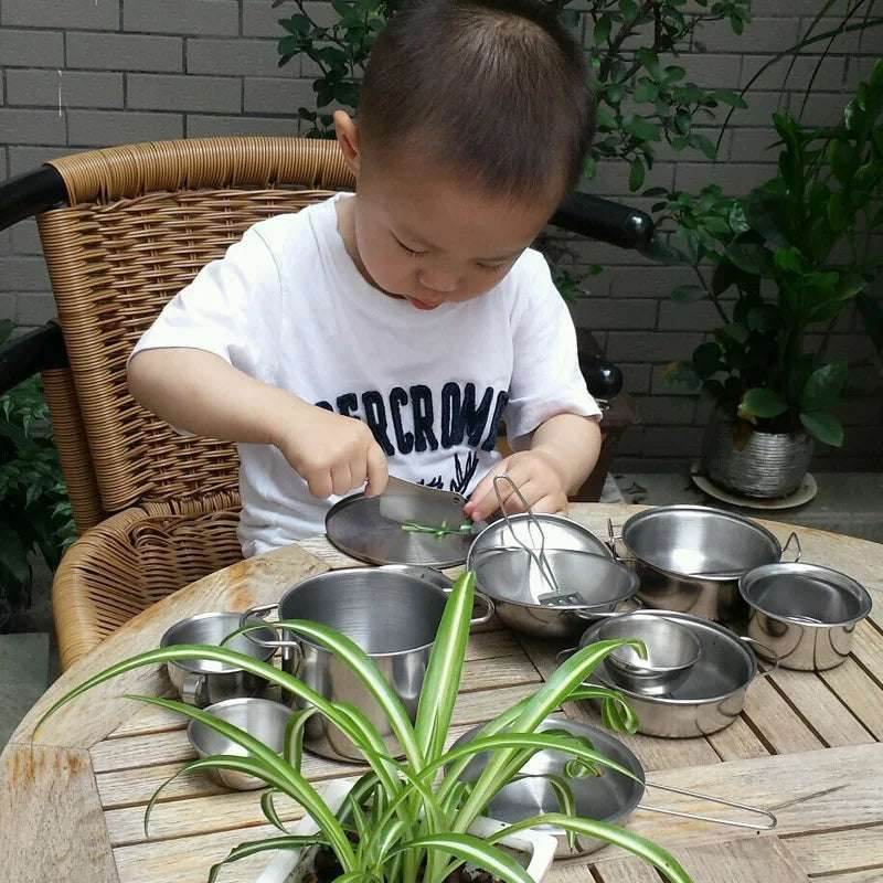 Kit de Cozinha em Inox Mini Chef - Divertida Vida